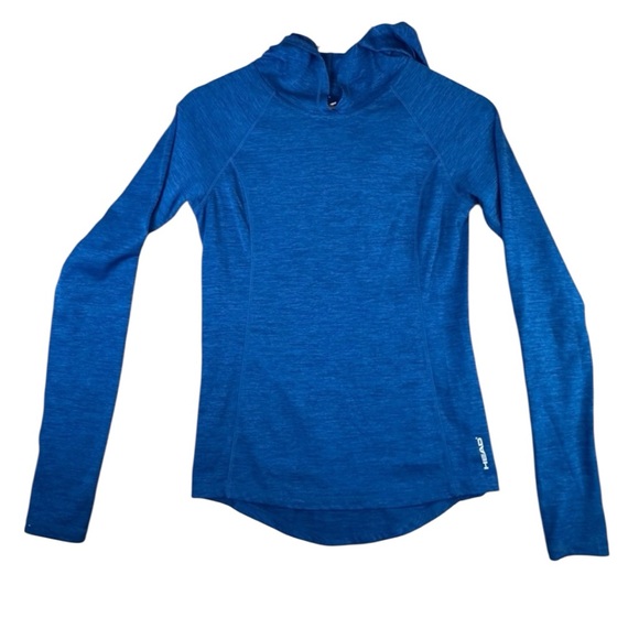 Blue Long Sleeve Athletic Top w/ thumb holes - Picture 1 of 10